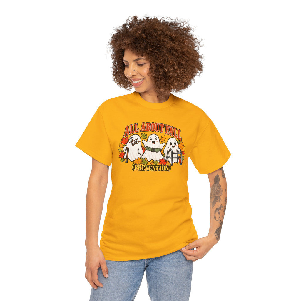 All About Fall (Prevention) Ghost Tee — Cute Halloween Autumn T-Shirt