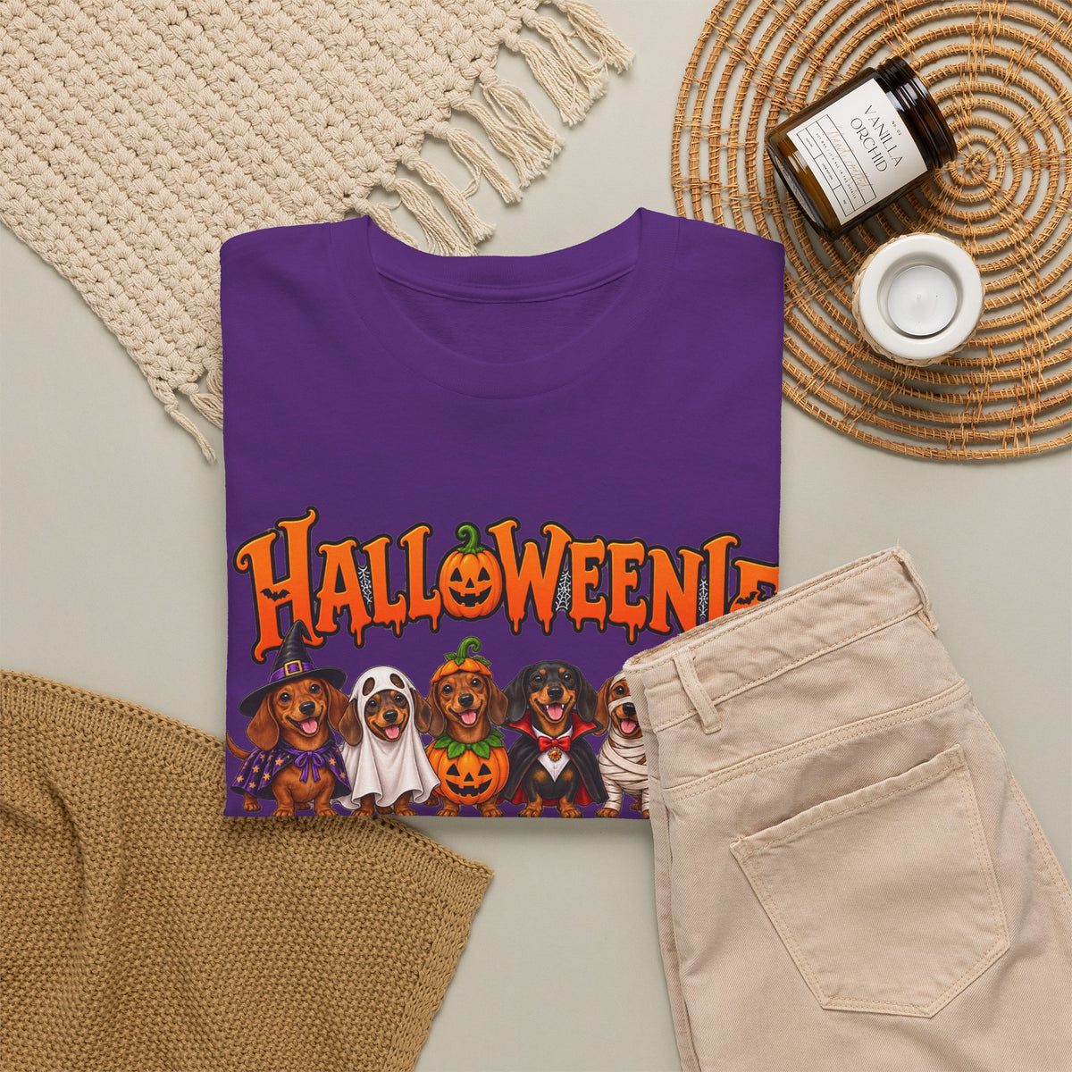 Halloweenie Dachshund T-Shirt | Halloween Dog Graphic