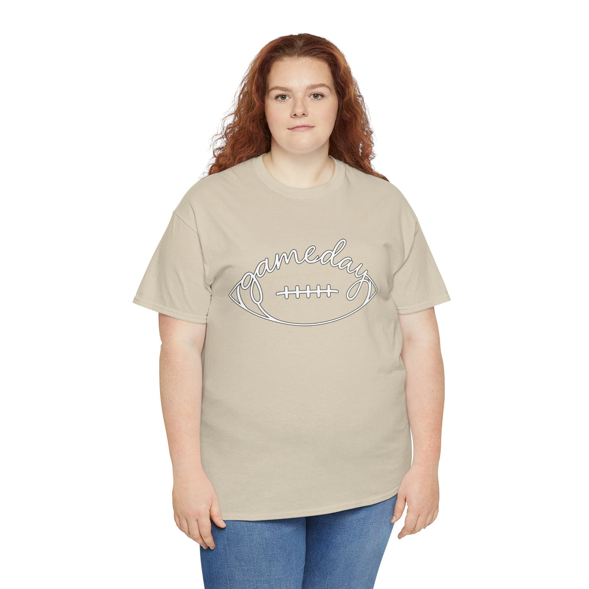 Gameday Football Tee — 'gameday' Script Football Graphic T-Shirt