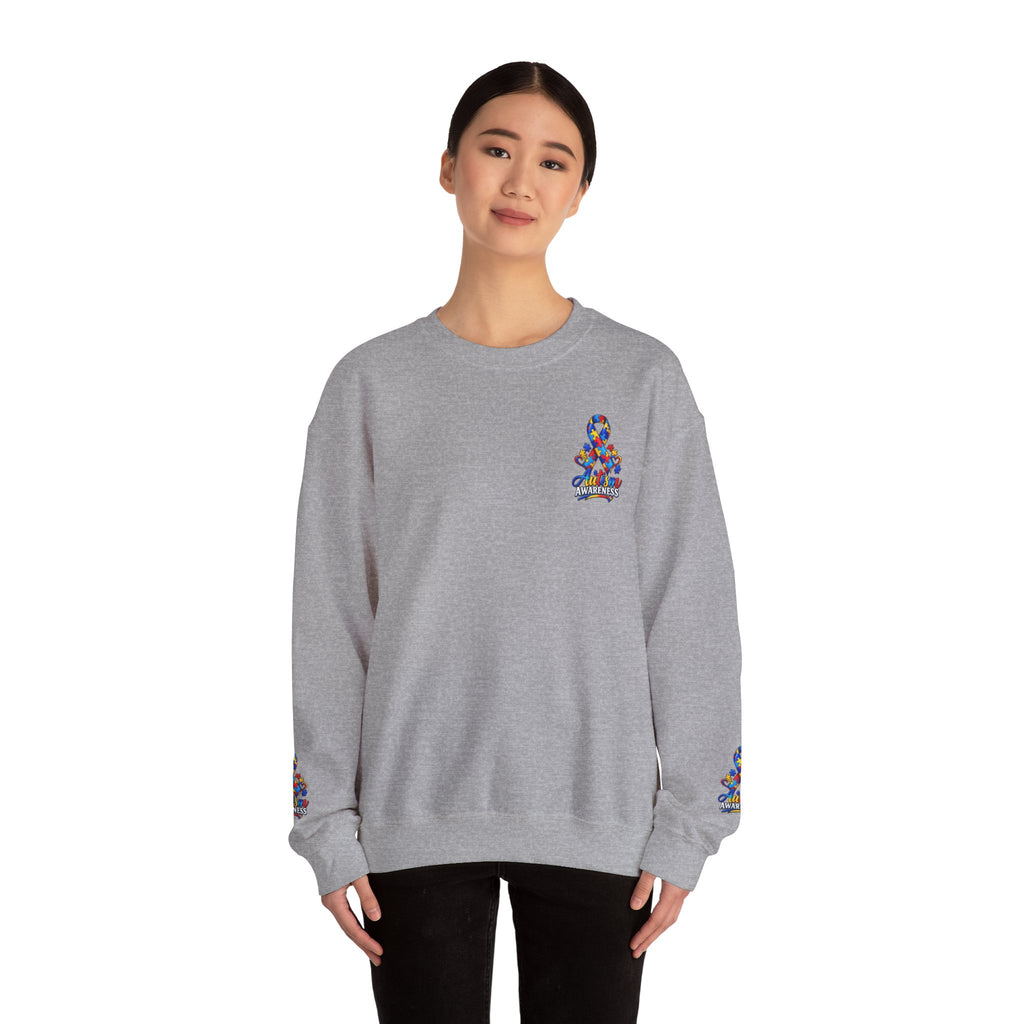 Autism Awareness Crewneck Sweatshirt — Color Outside the Lines Design