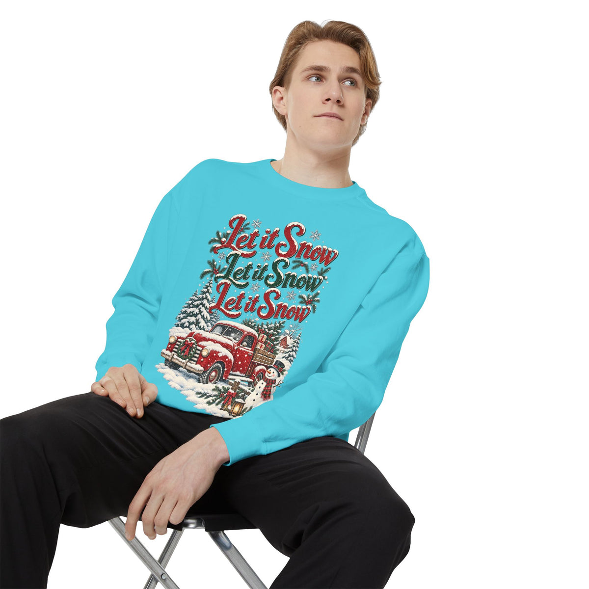 Let It Snow Vintage Truck Sweatshirt