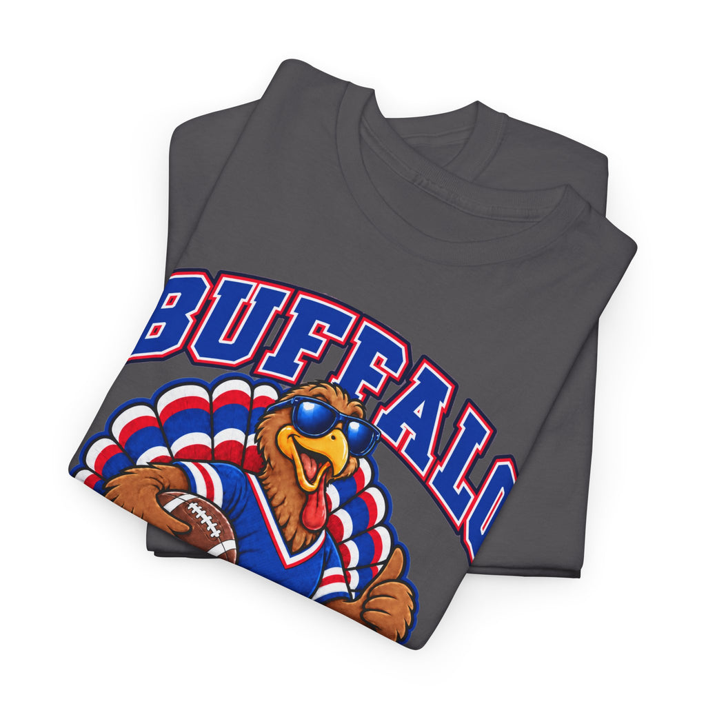 Buffalo Thanksgiving Football T-Shirt — Turkey Mascot Game Day Tee