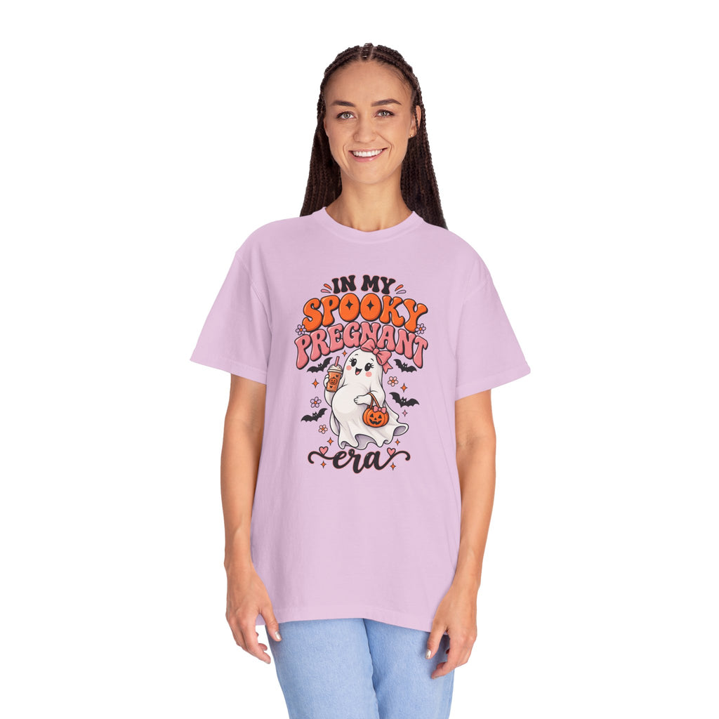 Pregnant Halloween T-Shirt — "In My Spooky Pregnant Era" Cute Ghost Maternity Tee