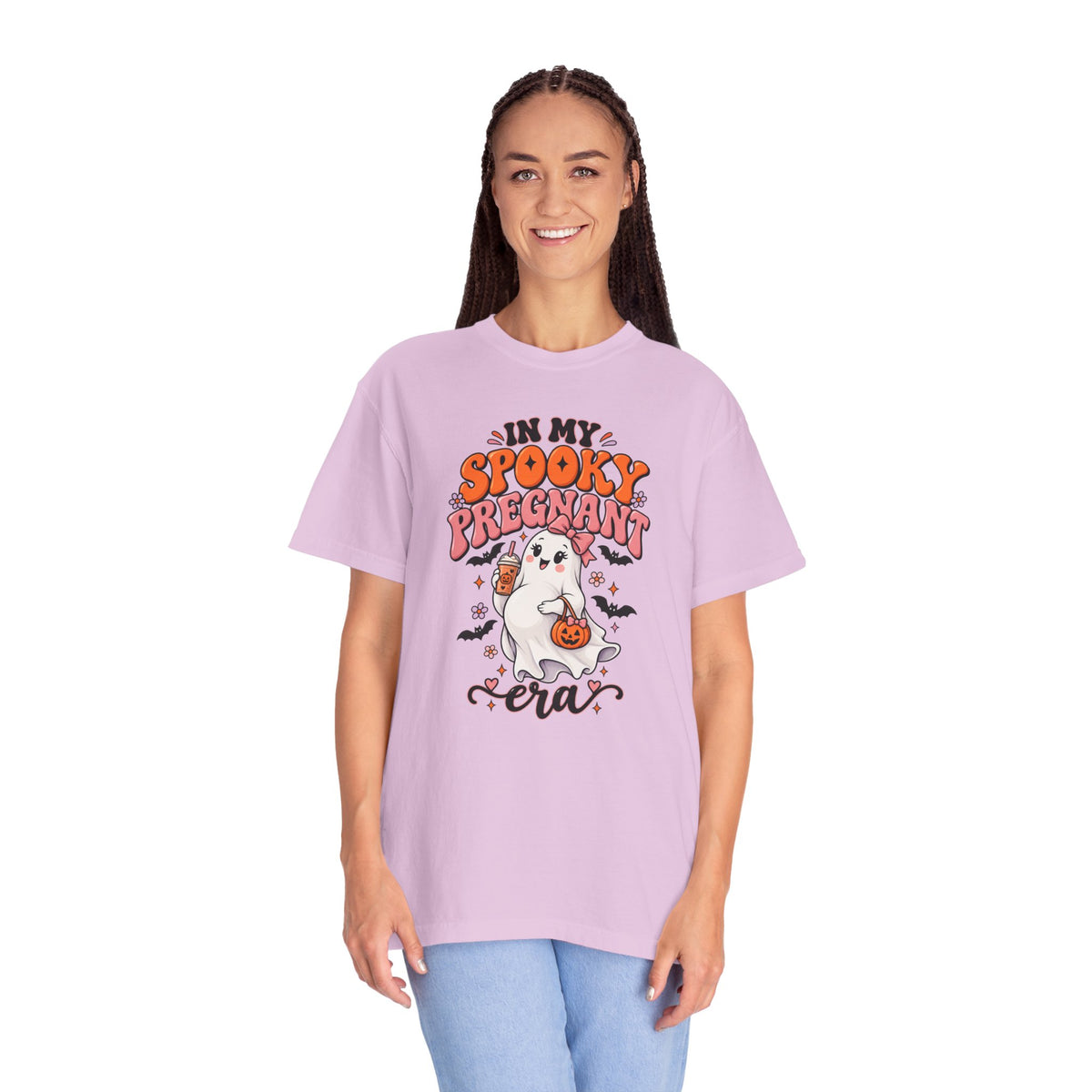 Pregnant Halloween T-Shirt — "In My Spooky Pregnant Era" Cute Ghost Maternity Tee