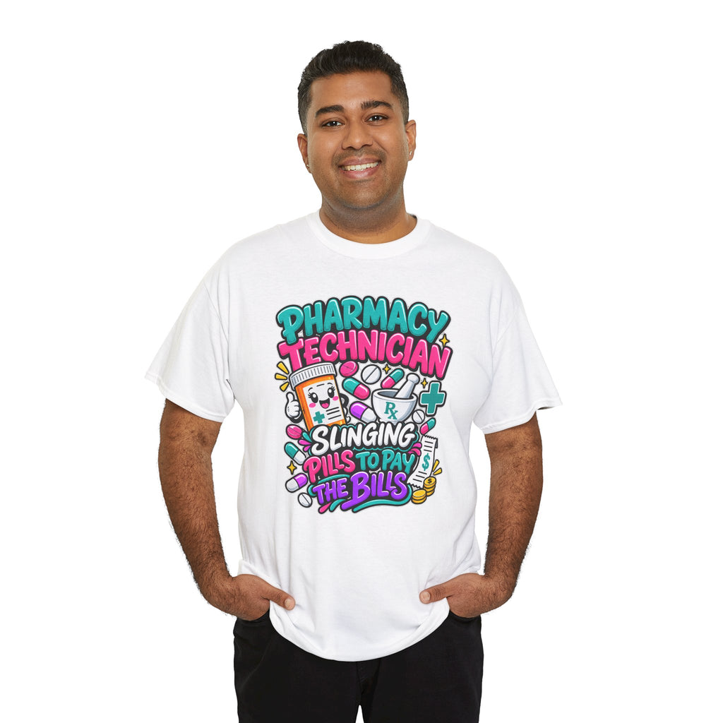 Pharmacy Technician T‑Shirt — "Slinging Pills to Pay the Bills" Graphic Tee