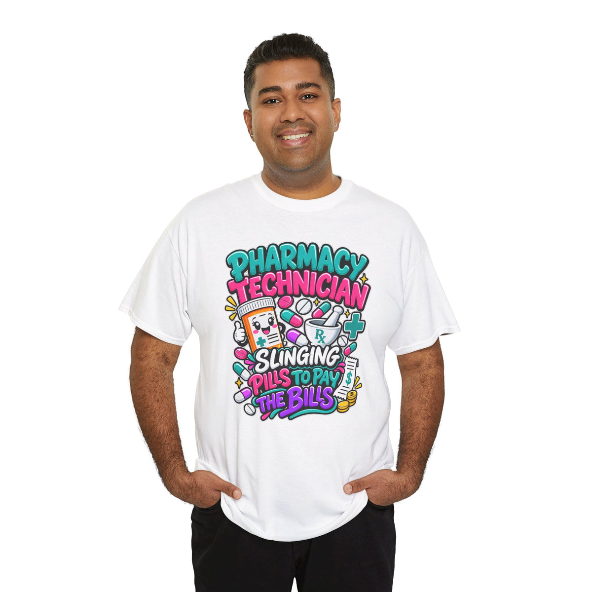 Pharmacy Technician T‑Shirt — "Slinging Pills to Pay the Bills" Graphic Tee