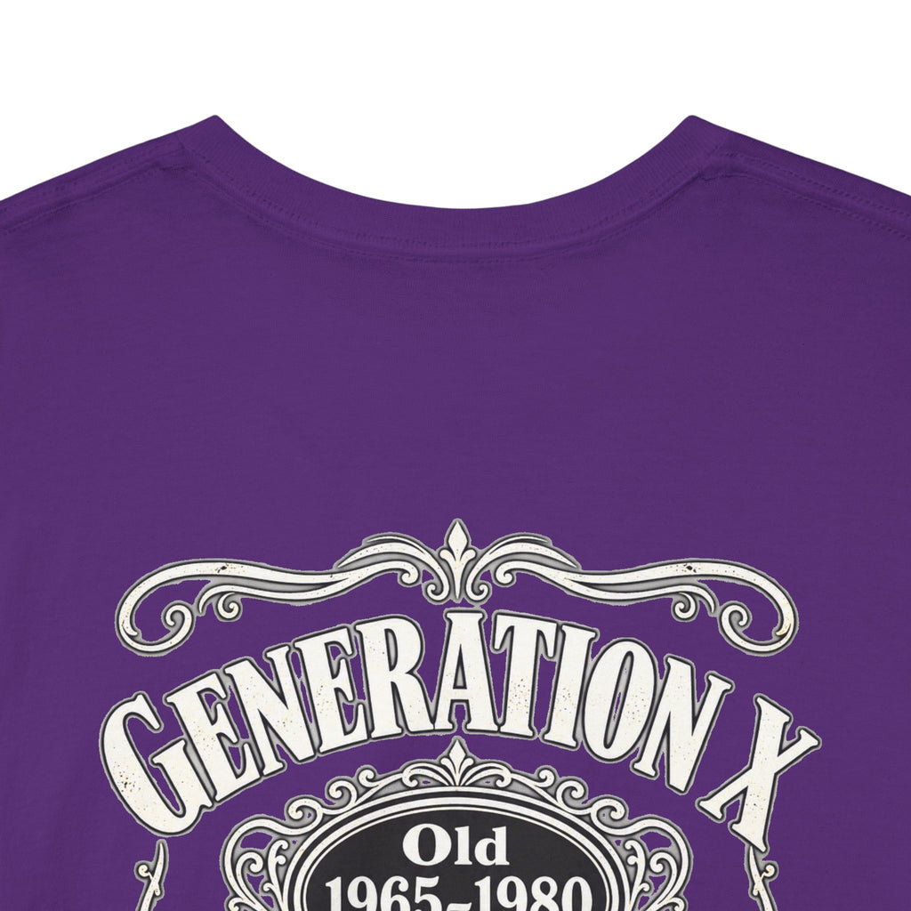 Generation X T‑Shirt — 'Stay Feral' Vintage Whiskey Label Tee (Born 1965–1980)
