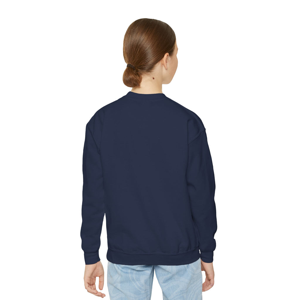 Youth Crewneck Sweatshirt — Cute Smiley "Stay Sweet" Graphic, Kids Cozy Pullover