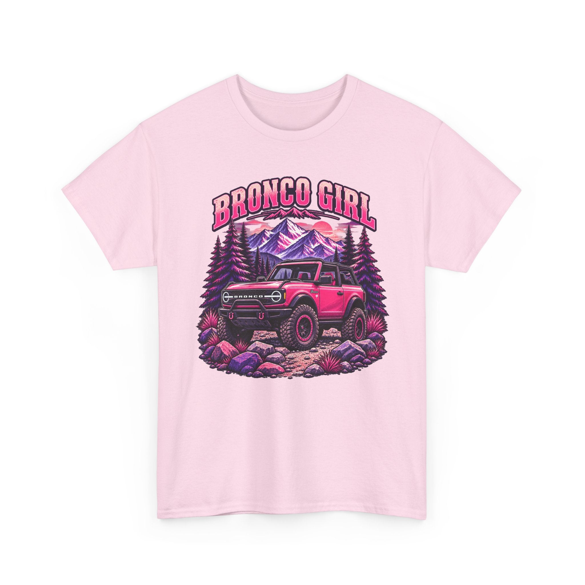 Bronco Girl T-Shirt – Pink Off-Road Truck Graphic Tee