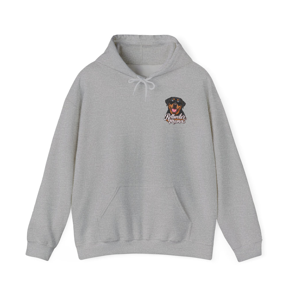 Rottweiler Mama Hoodie — Cute Rottie Portrait Pullover for Dog Moms