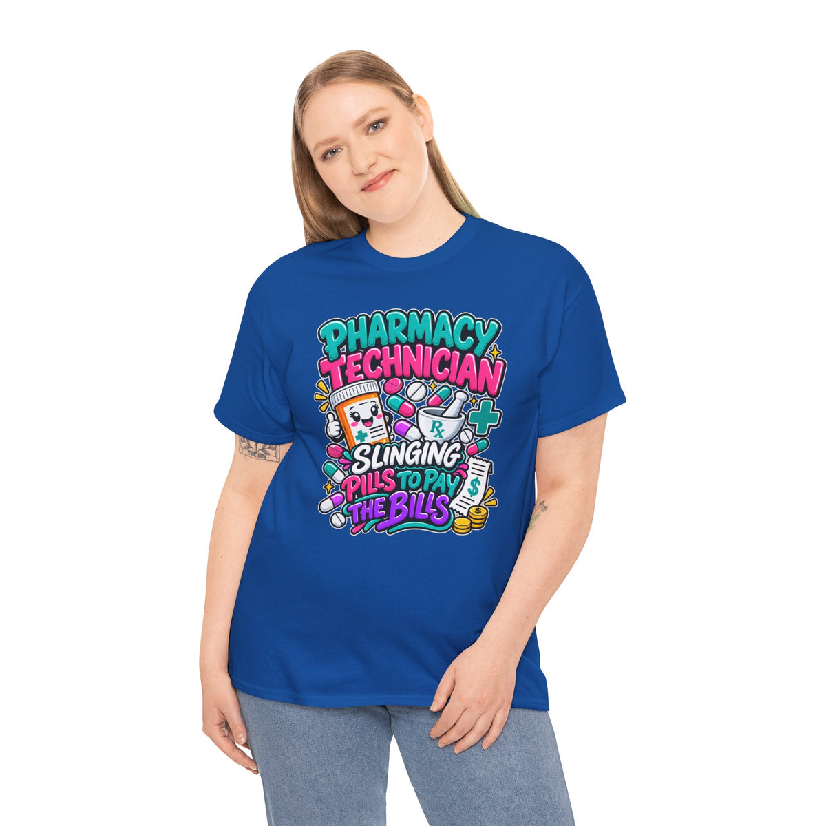 Pharmacy Technician T‑Shirt — "Slinging Pills to Pay the Bills" Graphic Tee