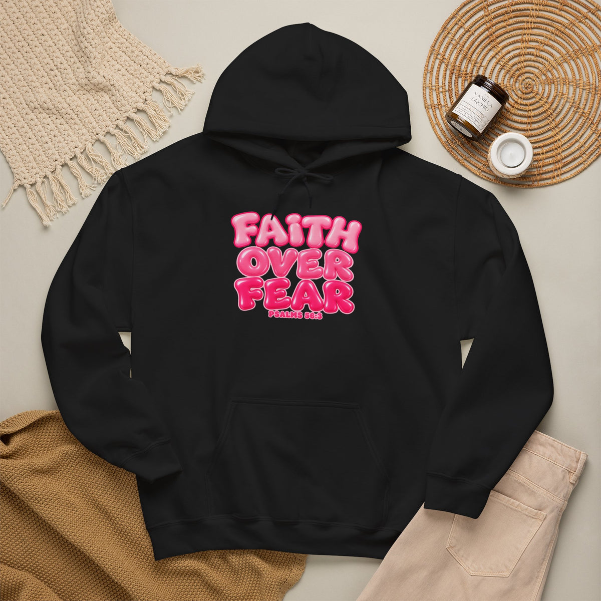 Faith Over Fear Inspirational Hoodie