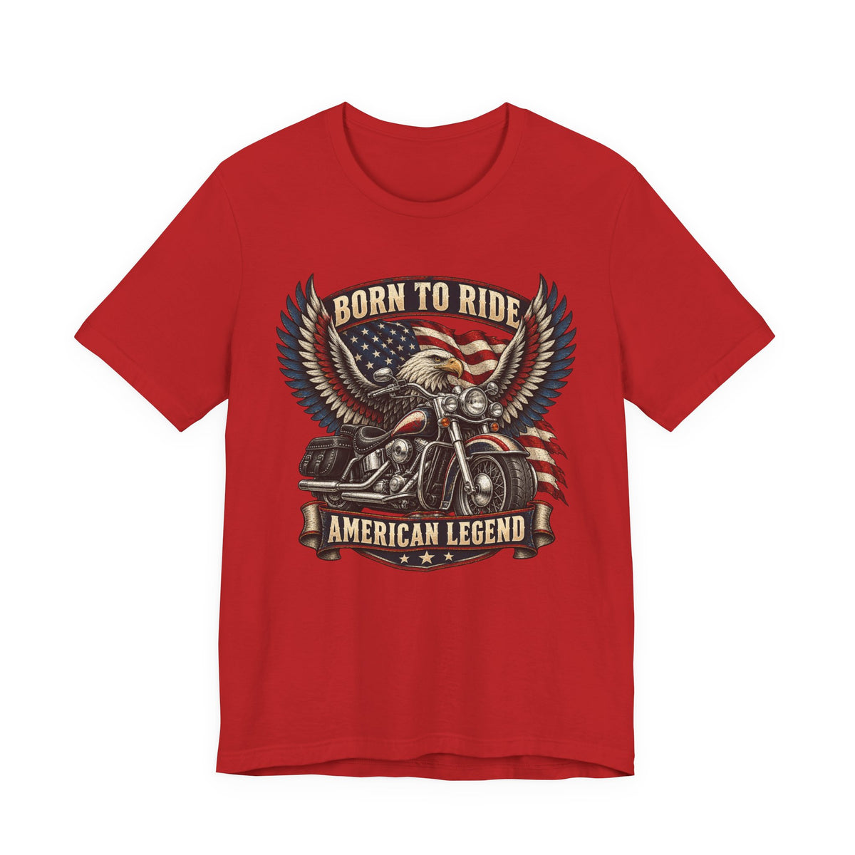 Born to Ride Eagle Motorcycle Tee — American Legend Patriotic T-Shirt