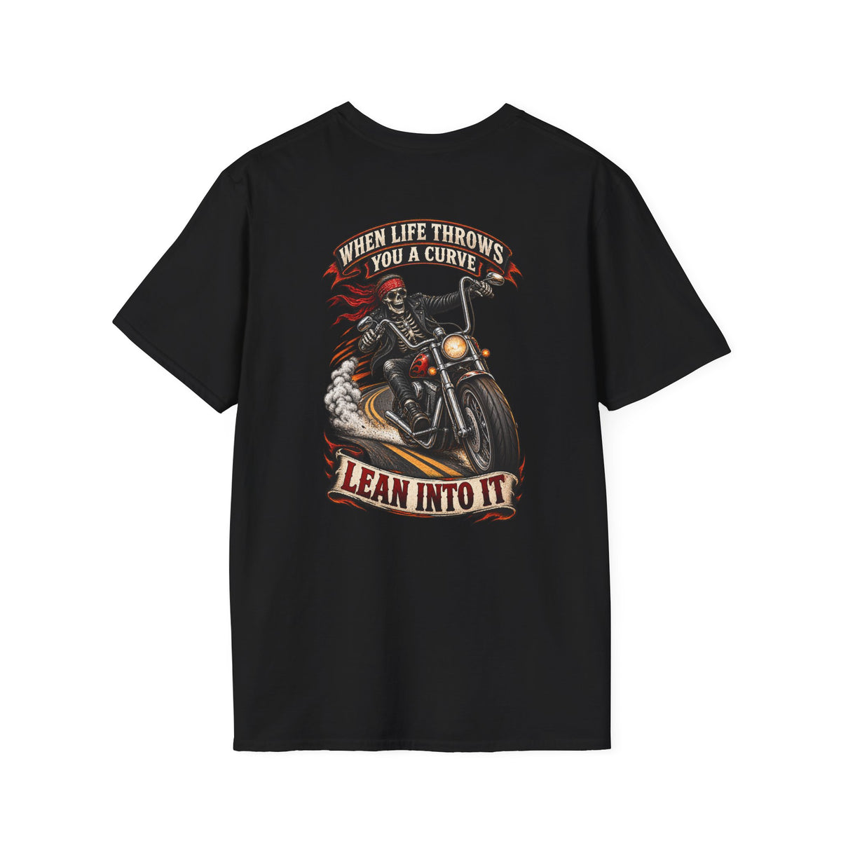 Motorcycle Rider Skull Tee — Born to Ride Graphic T-Shirt