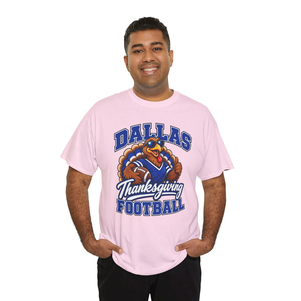 Dallas Thanksgiving Football T-Shirt — Turkey Mascot Game Day Tee