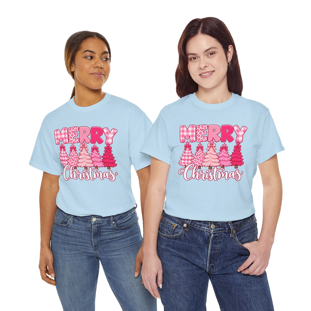 Merry Christmas Pink Christmas Tree T-Shirt