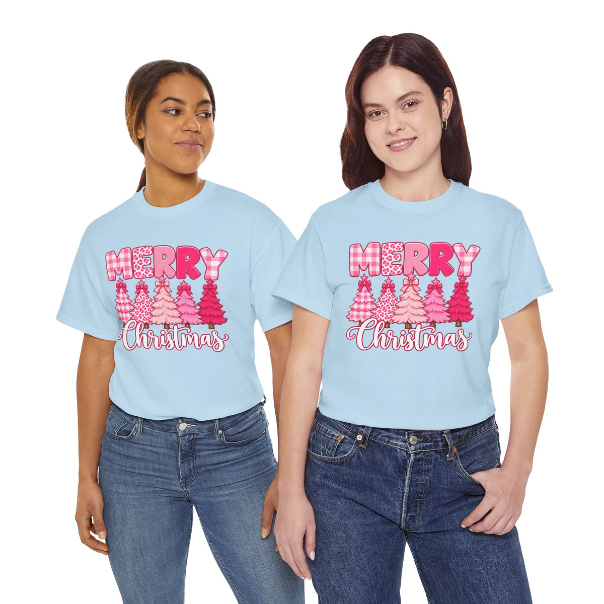 Merry Christmas Pink Christmas Tree T-Shirt