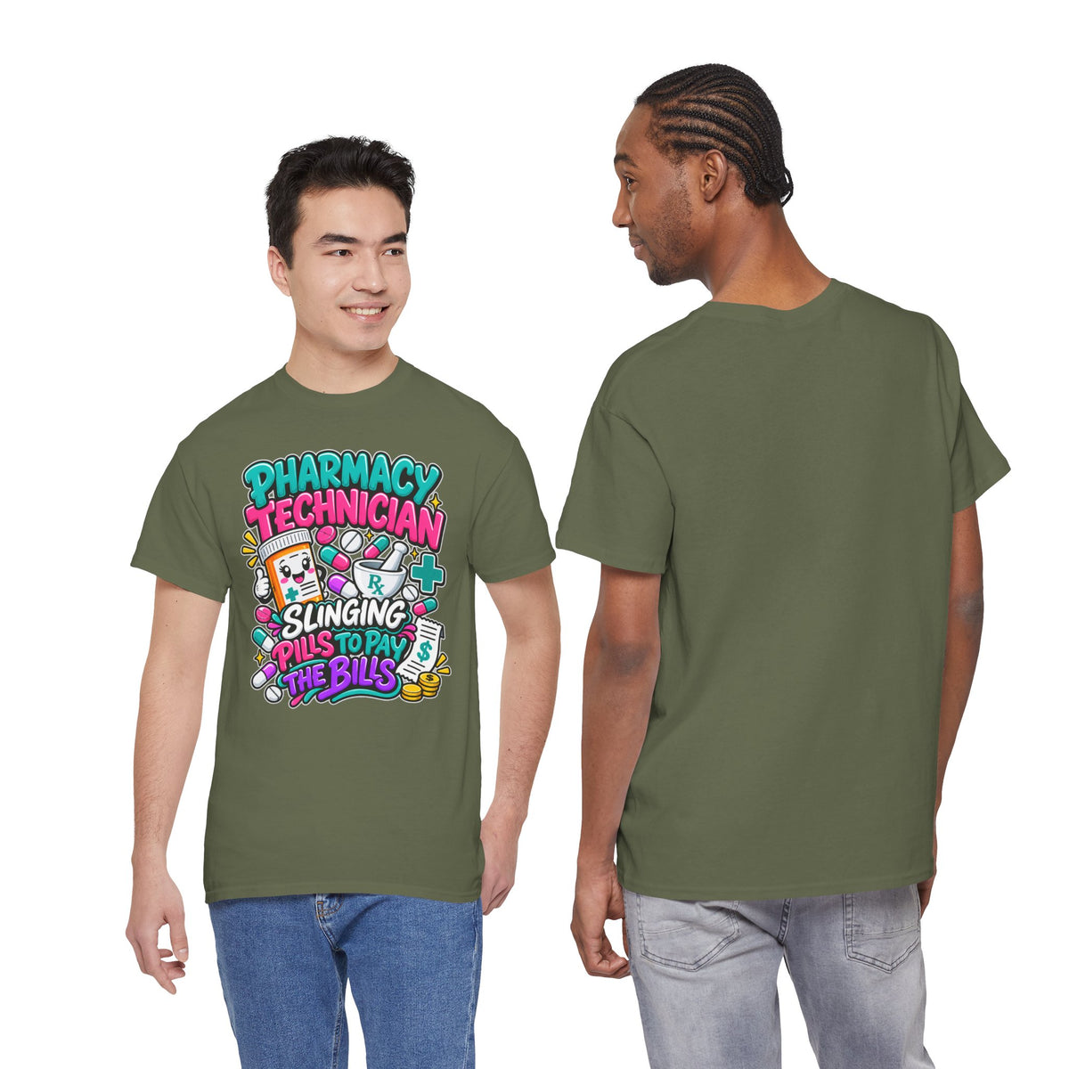 Pharmacy Technician T‑Shirt — "Slinging Pills to Pay the Bills" Graphic Tee