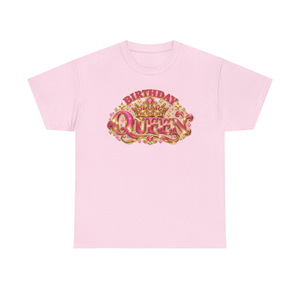 Birthday Queen Graphic T-Shirt | Pink & Gold Crown