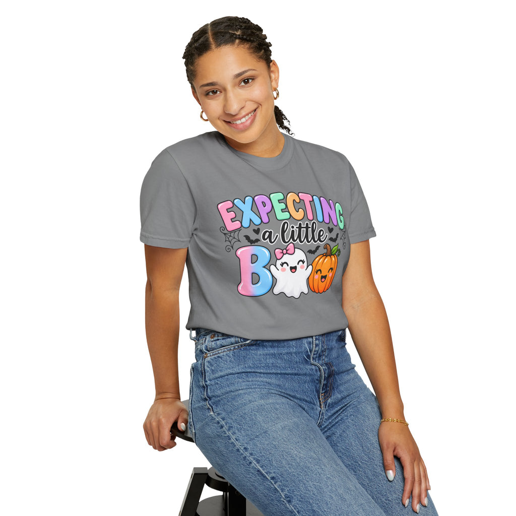 Expecting a Little Boo Maternity T-Shirt — Cute Halloween Pregnancy Tee