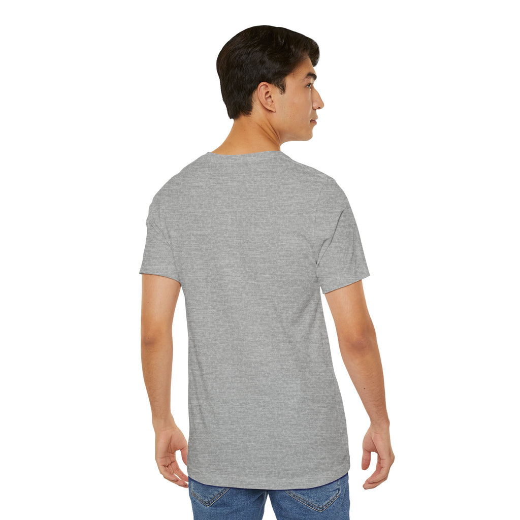 Autism Awareness Ribbon Chest Tee — 'Different, Not Less' Short Sleeve T-Shirt
