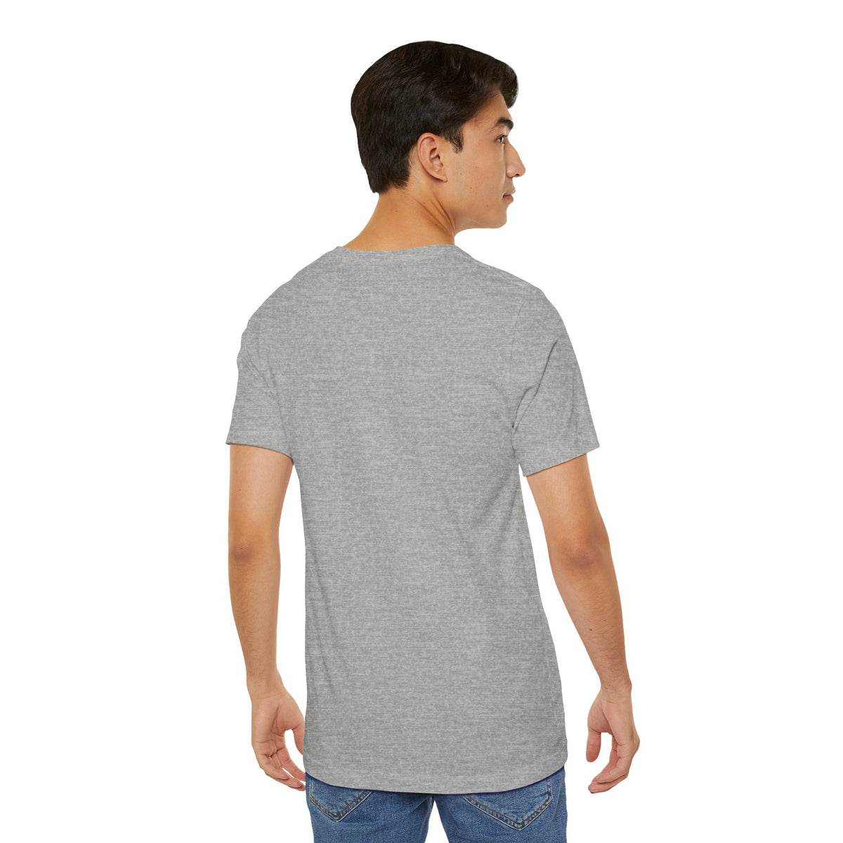 Autism Awareness Ribbon Chest Tee — 'Different, Not Less' Short Sleeve T-Shirt