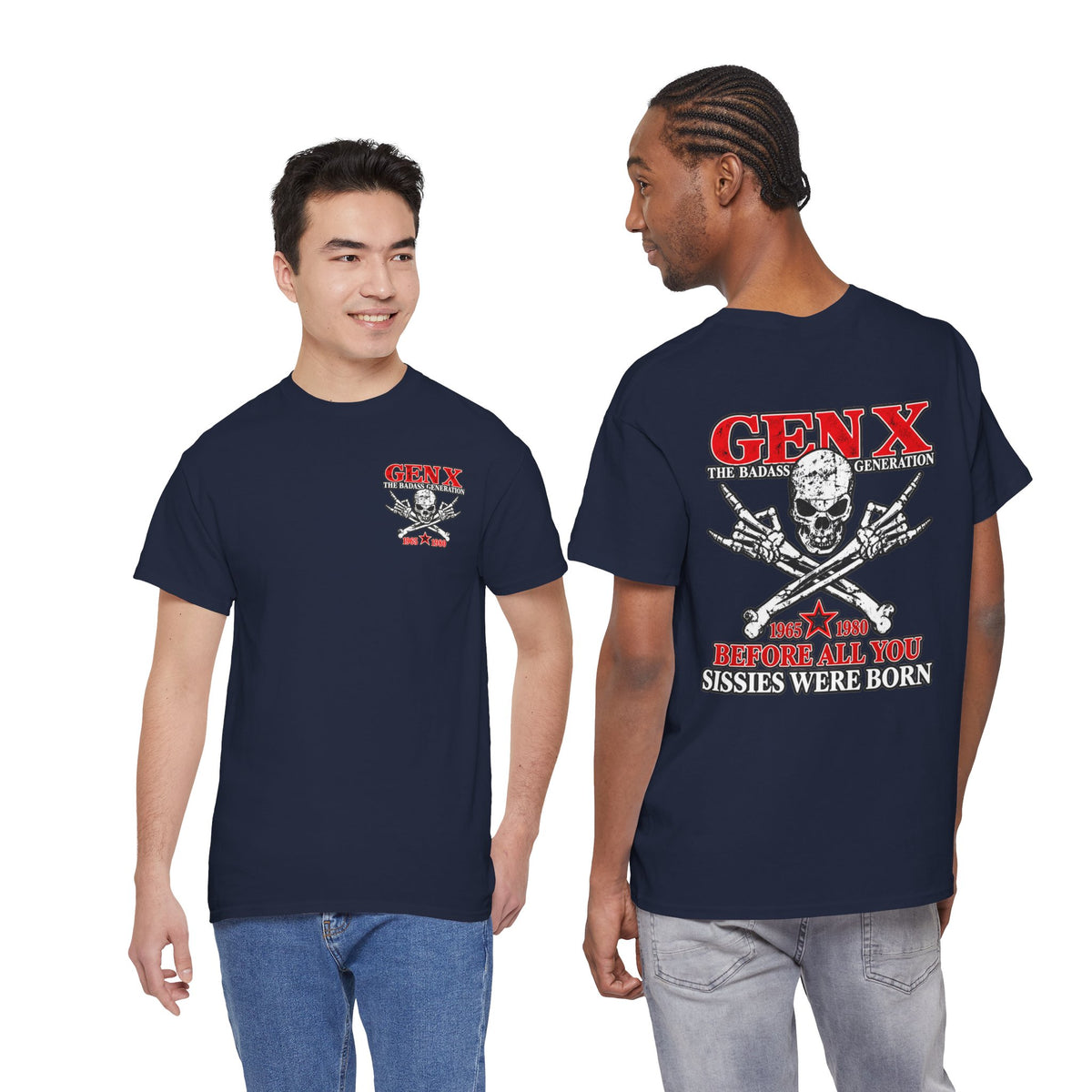 Gen X T‑Shirt — "The Badass Generation" Skull & Crossbones Retro Tee