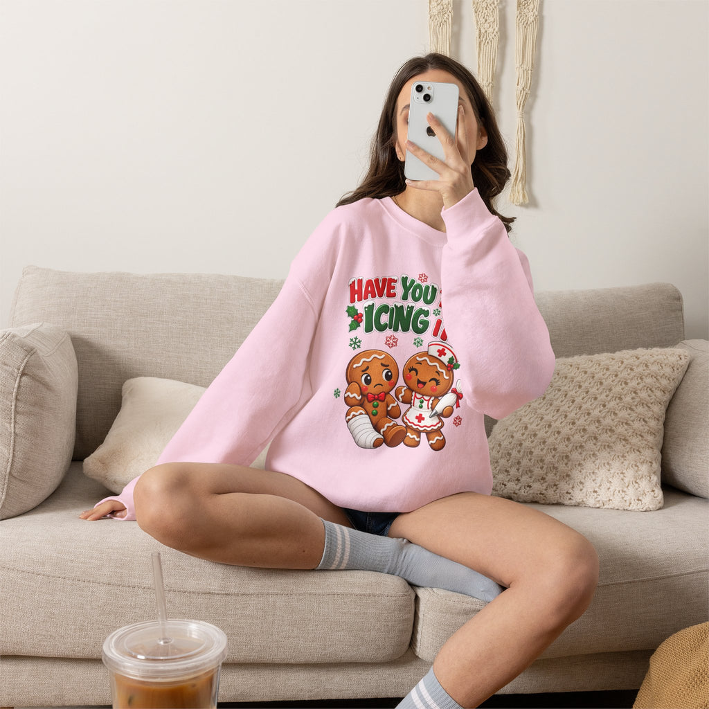 Have You Tried Icing It? Gingerbread Couple Christmas Sweatshirt