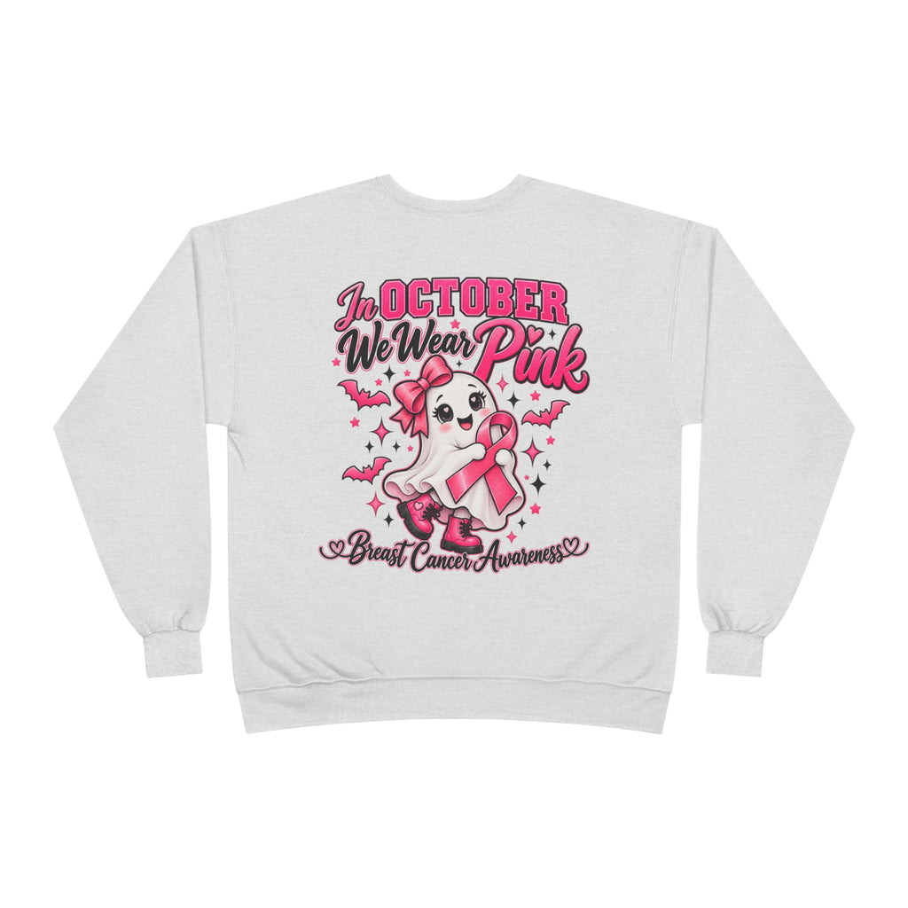 Breast Cancer Awareness Crewneck Sweatshirt – "In October We Wear Pink"