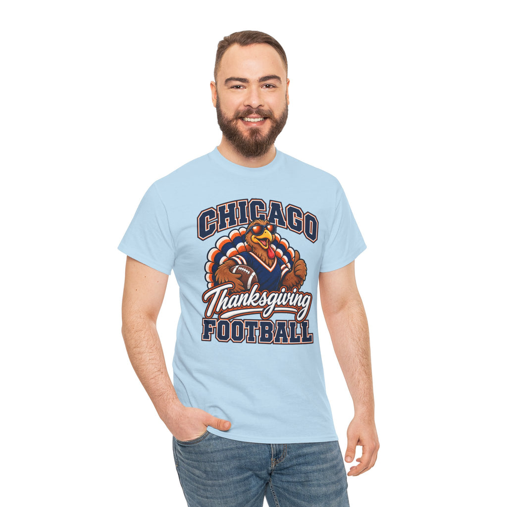 Chicago Thanksgiving Football T-Shirt — Turkey Mascot Game Day Tee