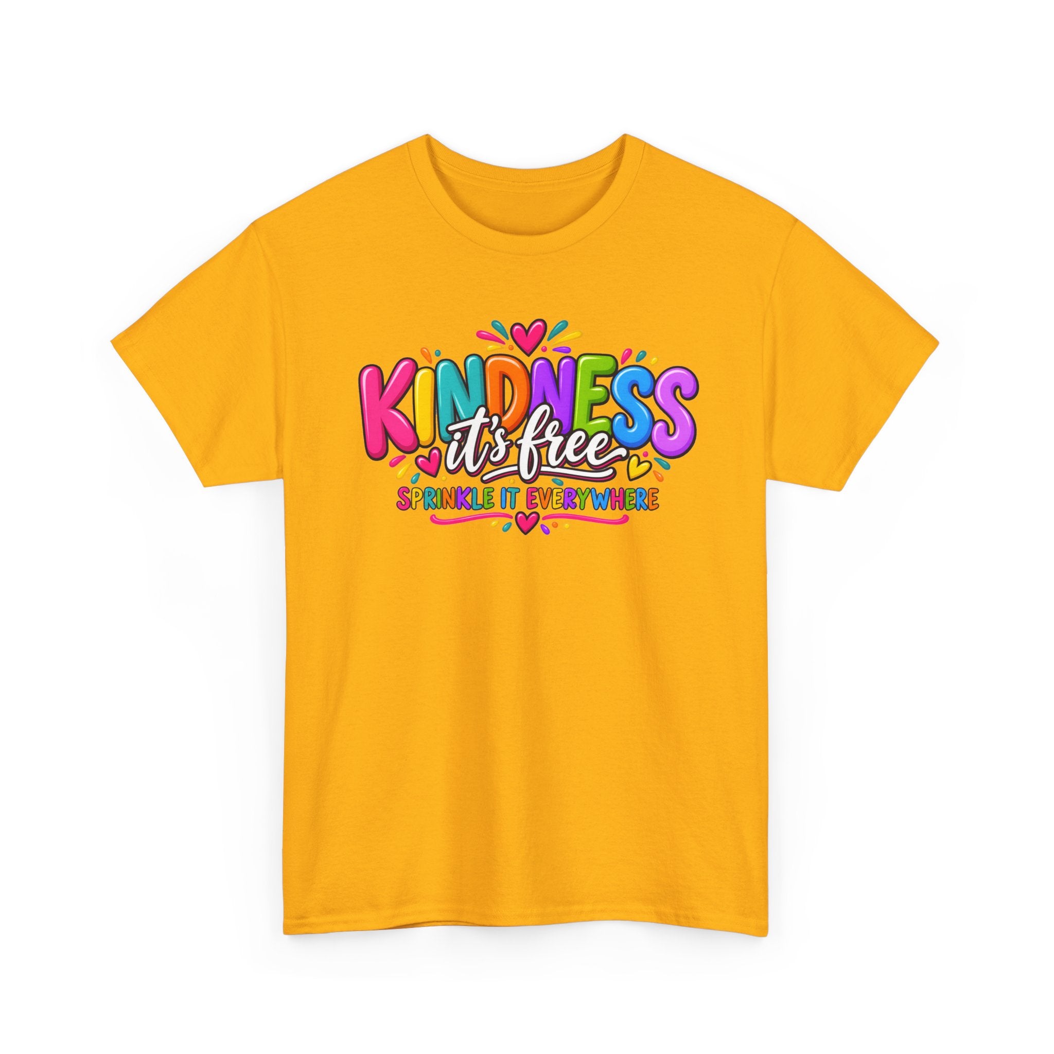Kindness Is Free Rainbow Tee — Cute Positive Message T-Shirt
