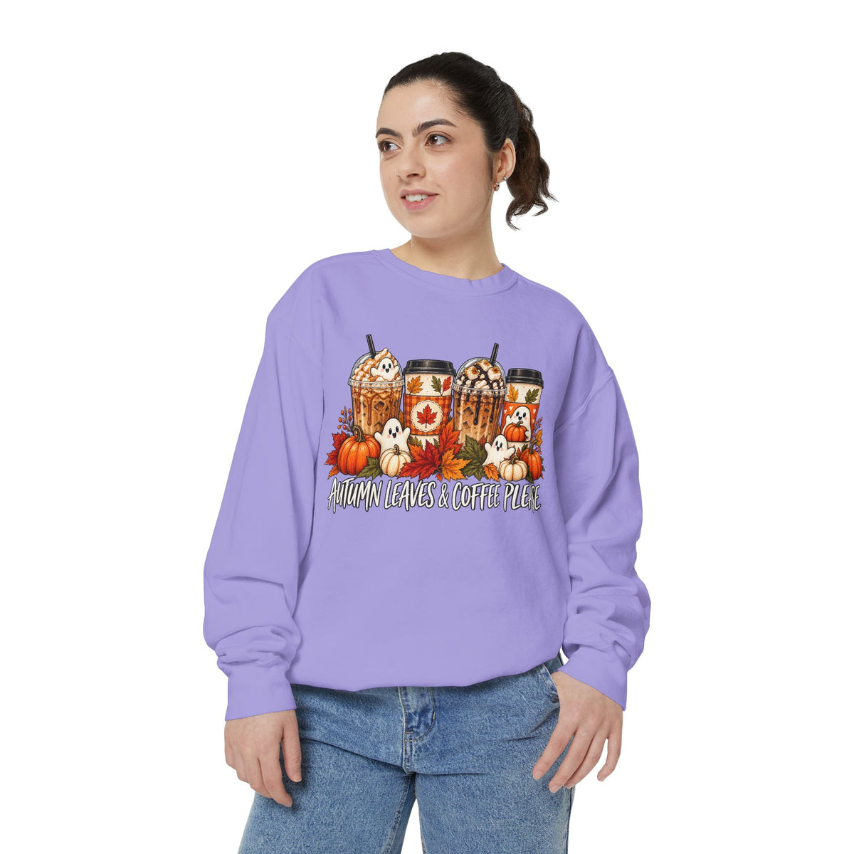 Pumpkin Spice Coffee Sweatshirt — Fall Coffee Lover Graphic Sweatshirt