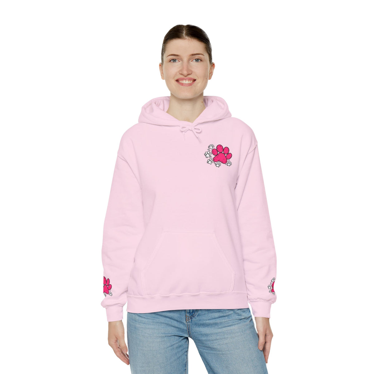 My Shadow Has Four Legs and a Tail Paw Print Hoodie