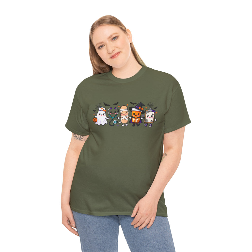 Halloween Candy Characters Tee — Cute Trick-or-Treat Ghosts & Candy Corn Shirt