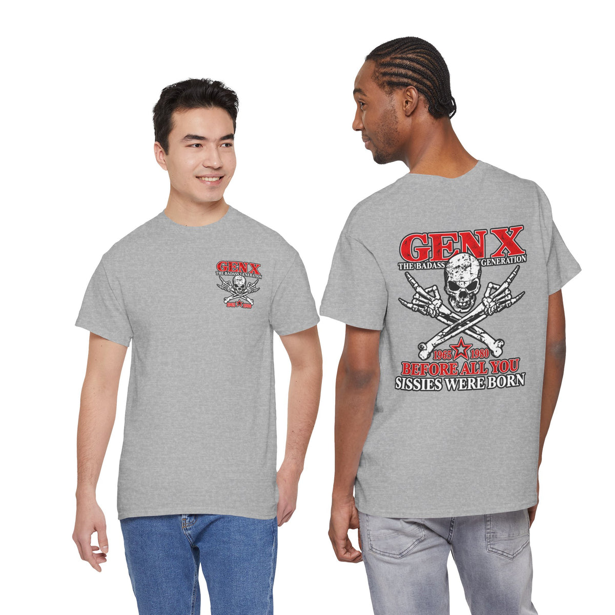 Gen X T‑Shirt — "The Badass Generation" Skull & Crossbones Retro Tee