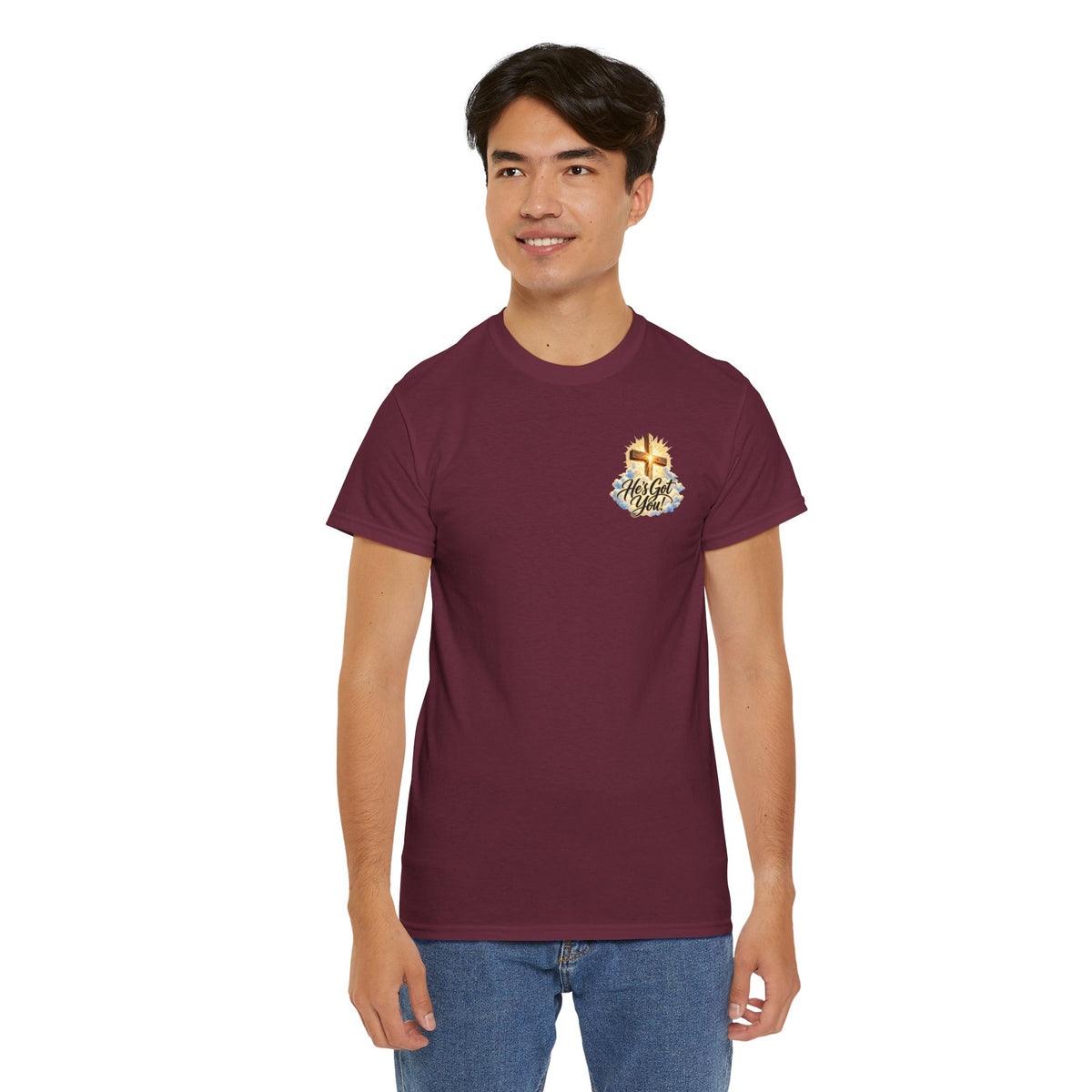 Don't Overthink It He's Got You Tee — Christian Cross Inspirational T‑Shirt