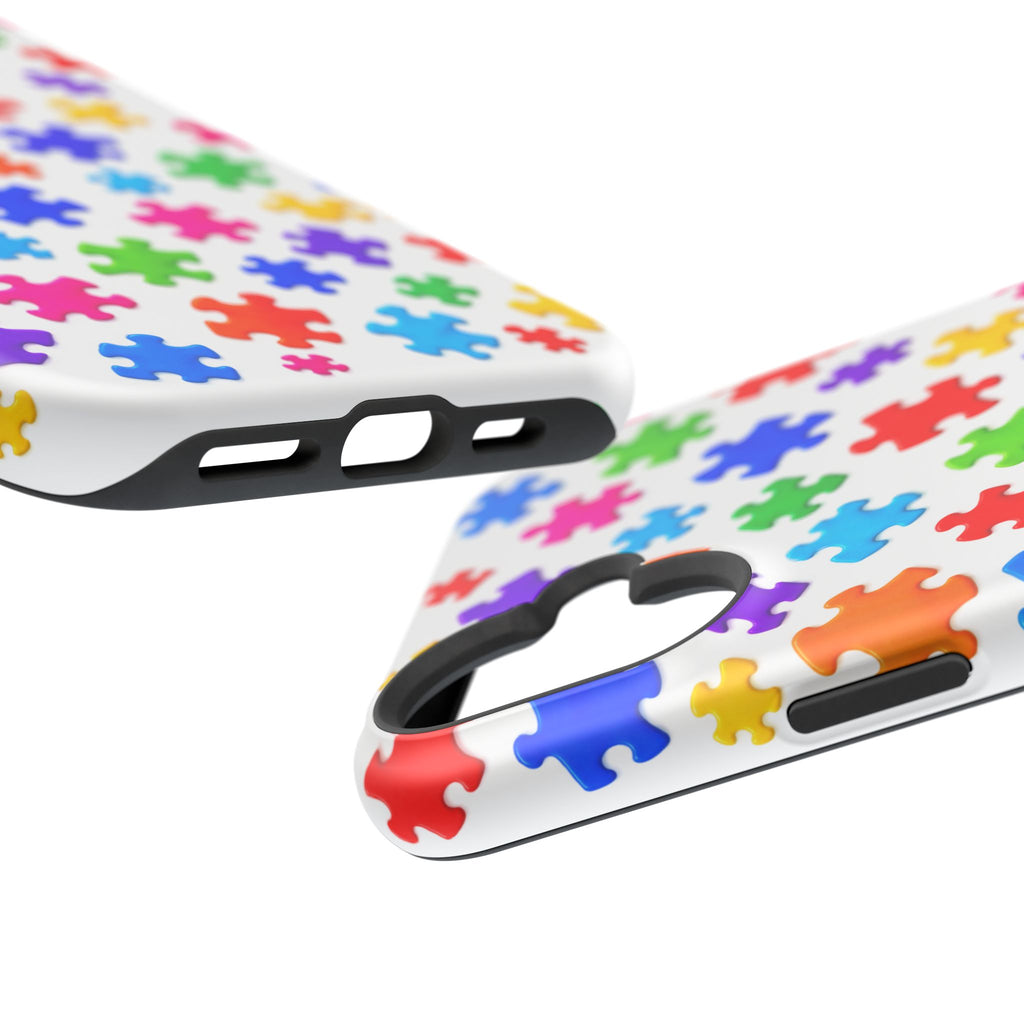 Autism Puzzle Pattern Magnetic Impact-Resistant Phone Case