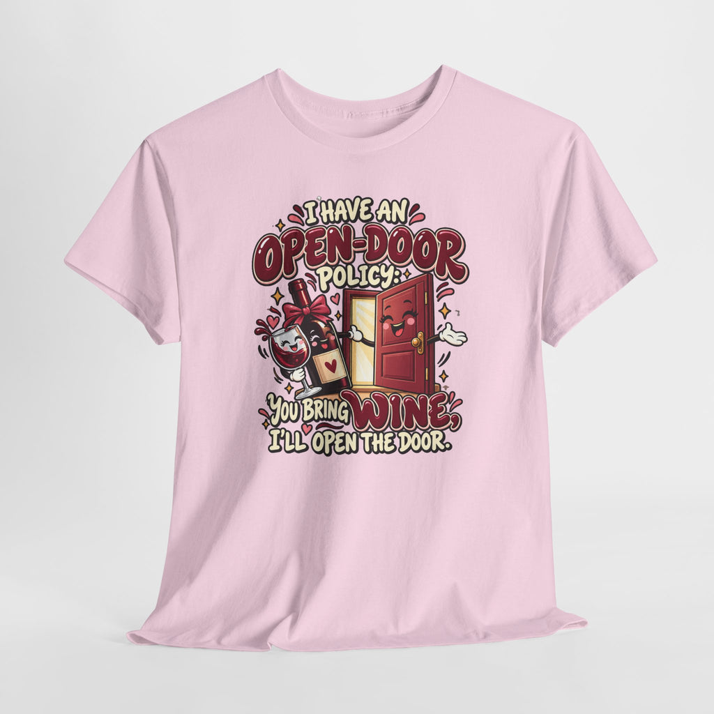 Open-Door Policy Wine Lover T-Shirt