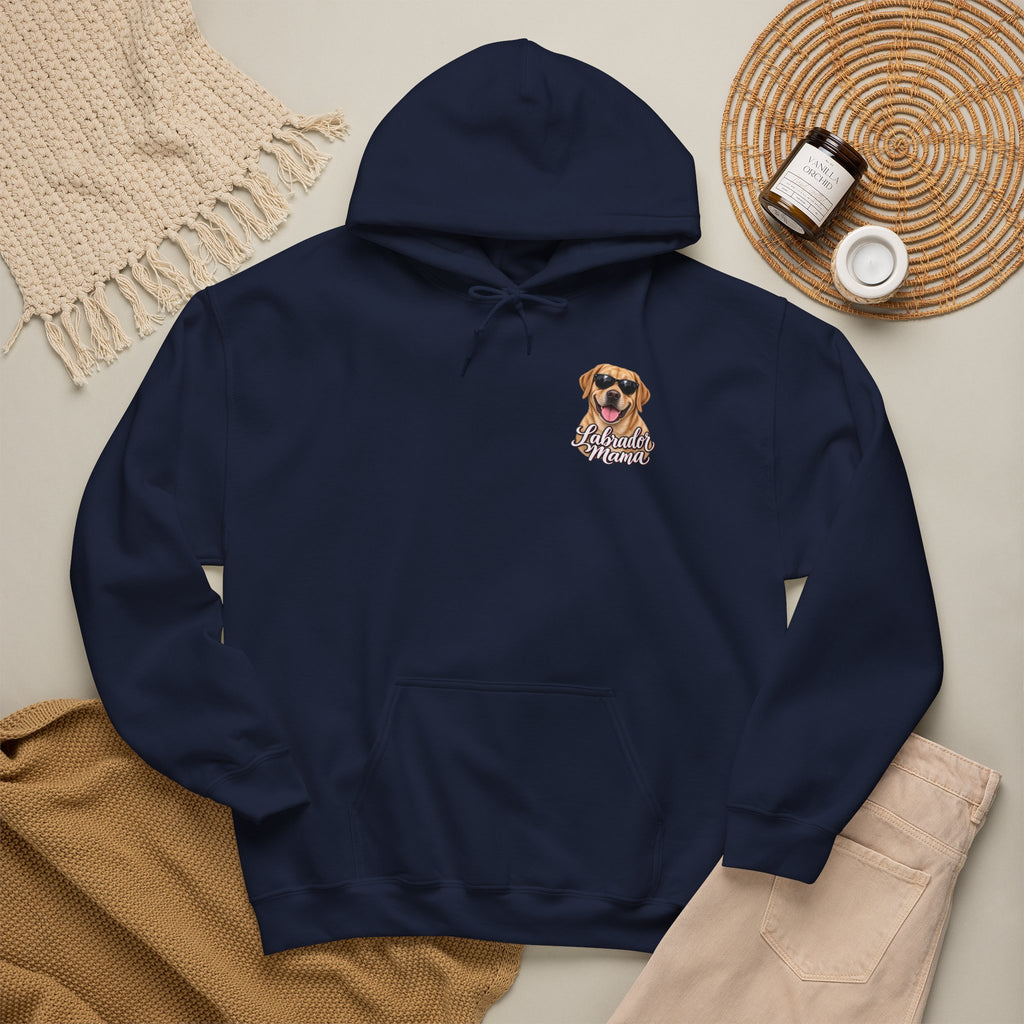 Labrador Mama Hoodie — Dog Mom Sweatshirt with Cute Sunglasses Lab Design
