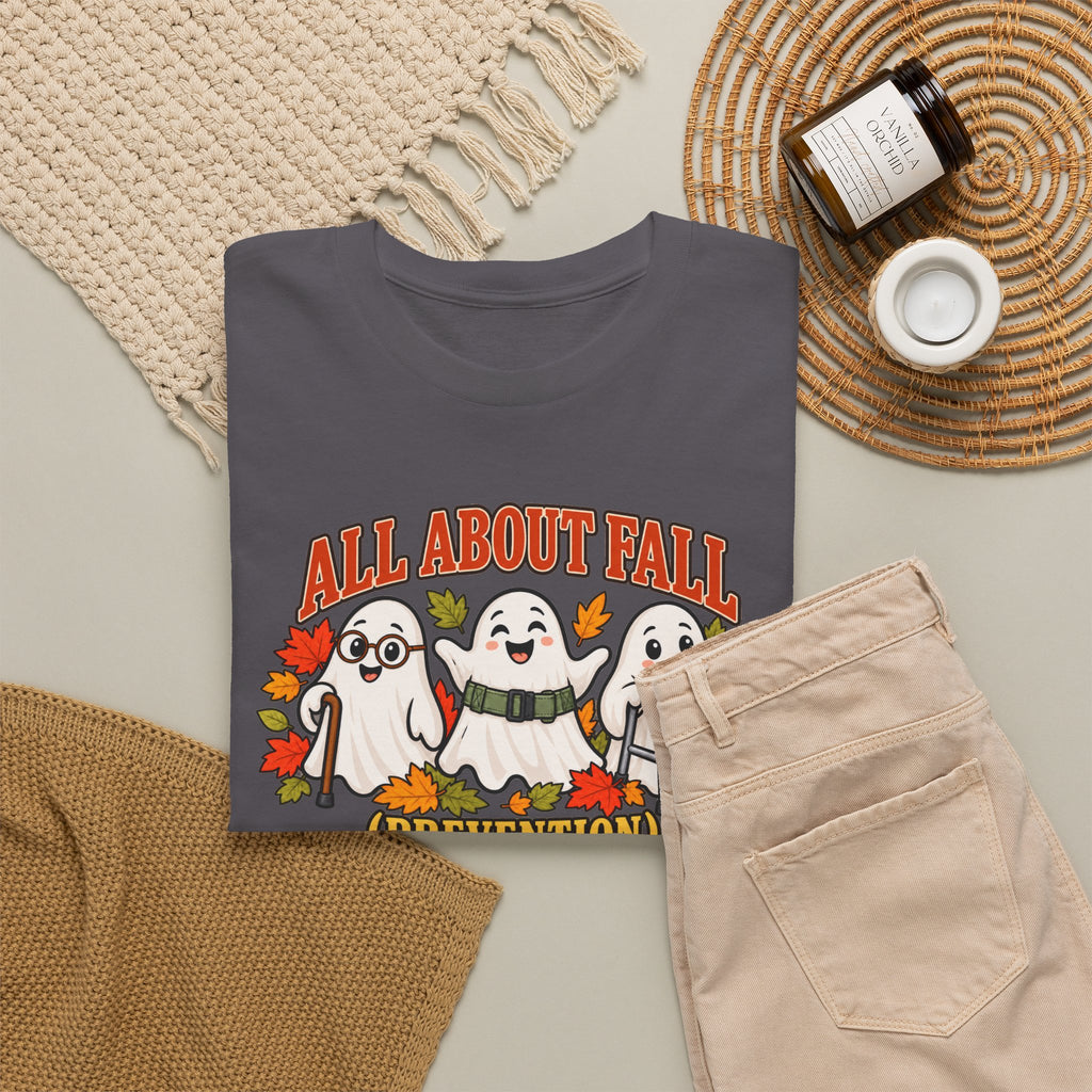 All About Fall (Prevention) Ghost Tee — Cute Halloween Autumn T-Shirt