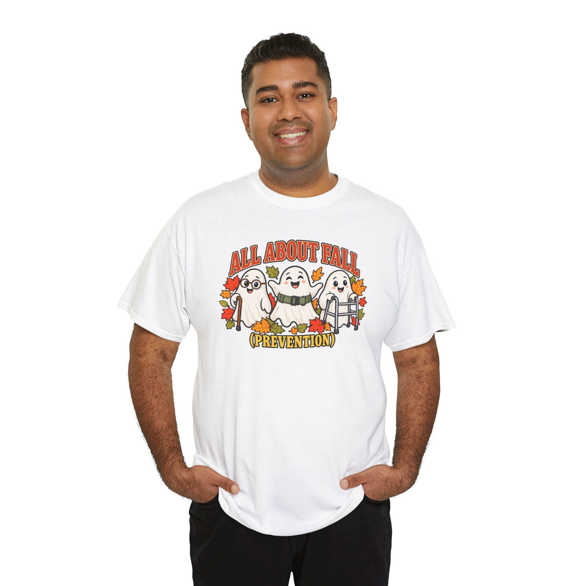 All About Fall (Prevention) Ghost Tee — Cute Halloween Autumn T-Shirt
