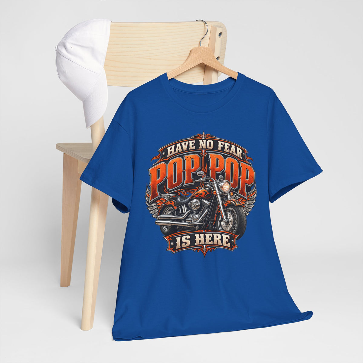 Pop Pop Is Here Motorcycle Dad T-Shirt