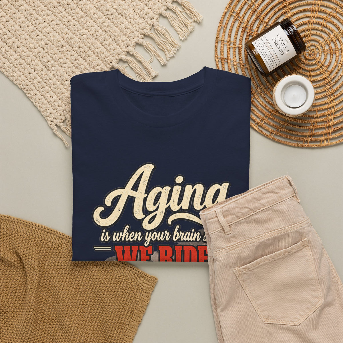 Aging: When Your Brain Says “We Ride at Dawn” Funny Graphic Tee