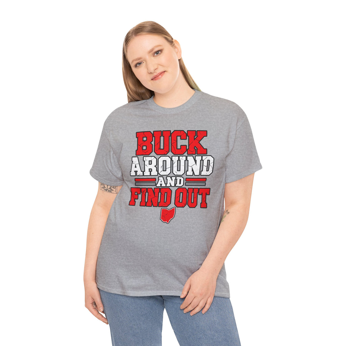 Buck Around and Find Out T‑Shirt — Funny Hunting / Ohio Pride Tee