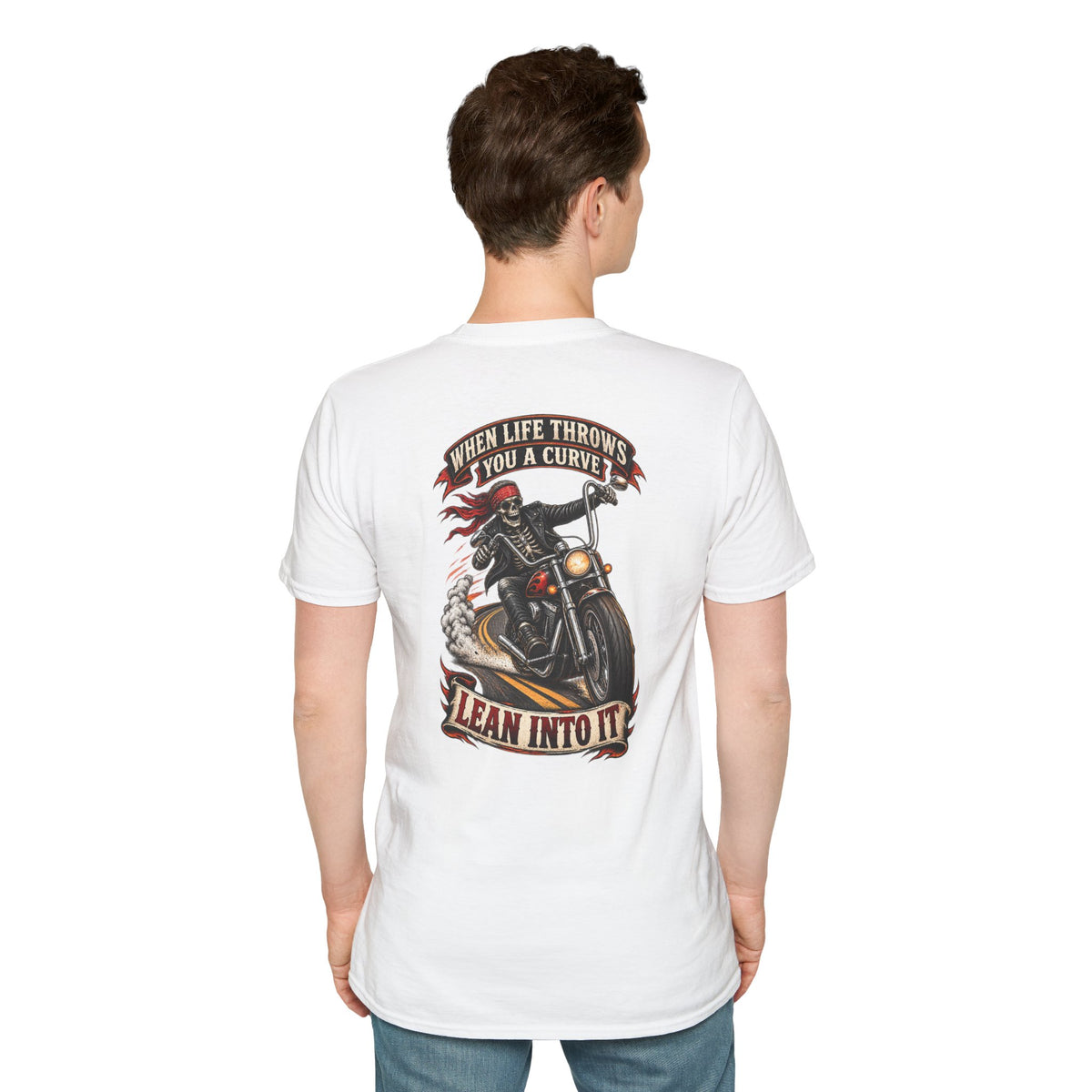 Motorcycle Rider Skull Tee — Born to Ride Graphic T-Shirt