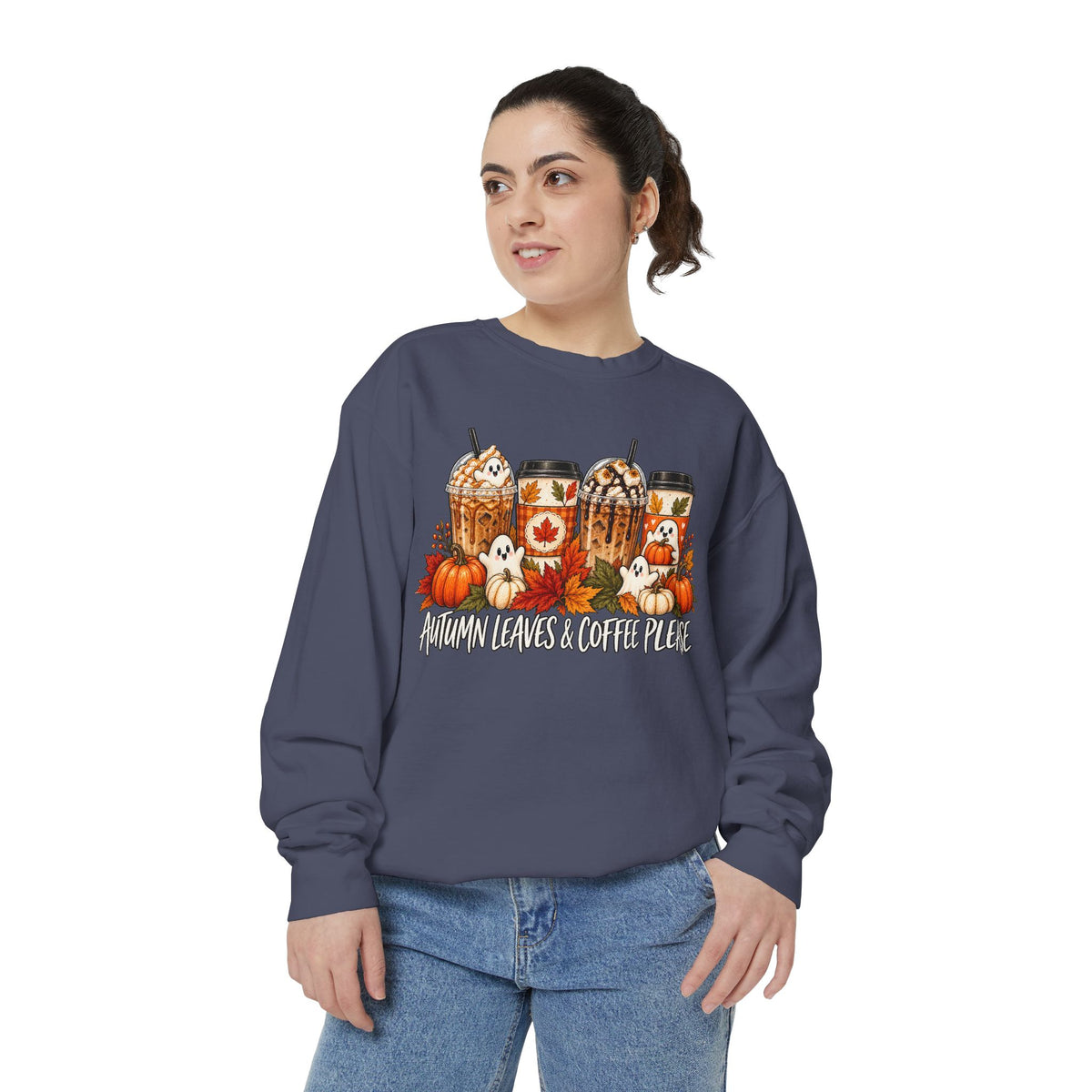 Pumpkin Spice Coffee Sweatshirt — Fall Coffee Lover Graphic Sweatshirt