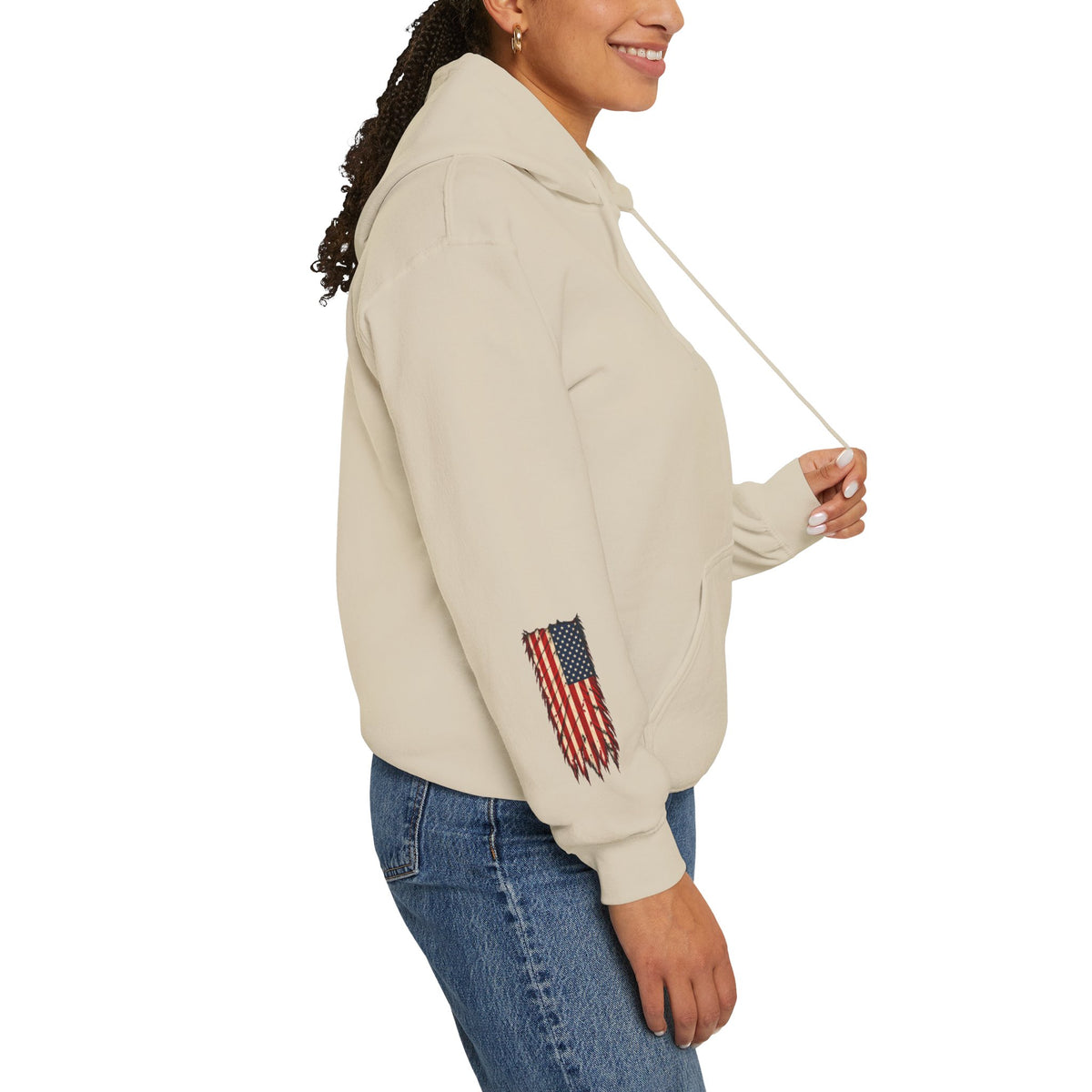 One Nation Under God Patriotic Cross Hoodie