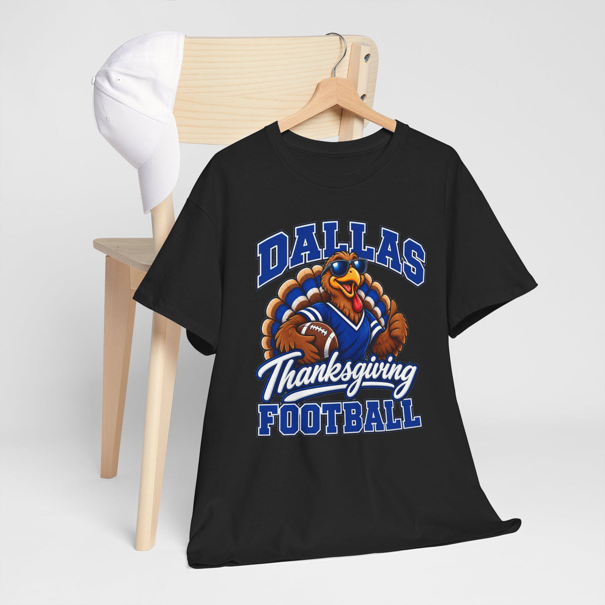 Dallas Thanksgiving Football T-Shirt — Turkey Mascot Game Day Tee