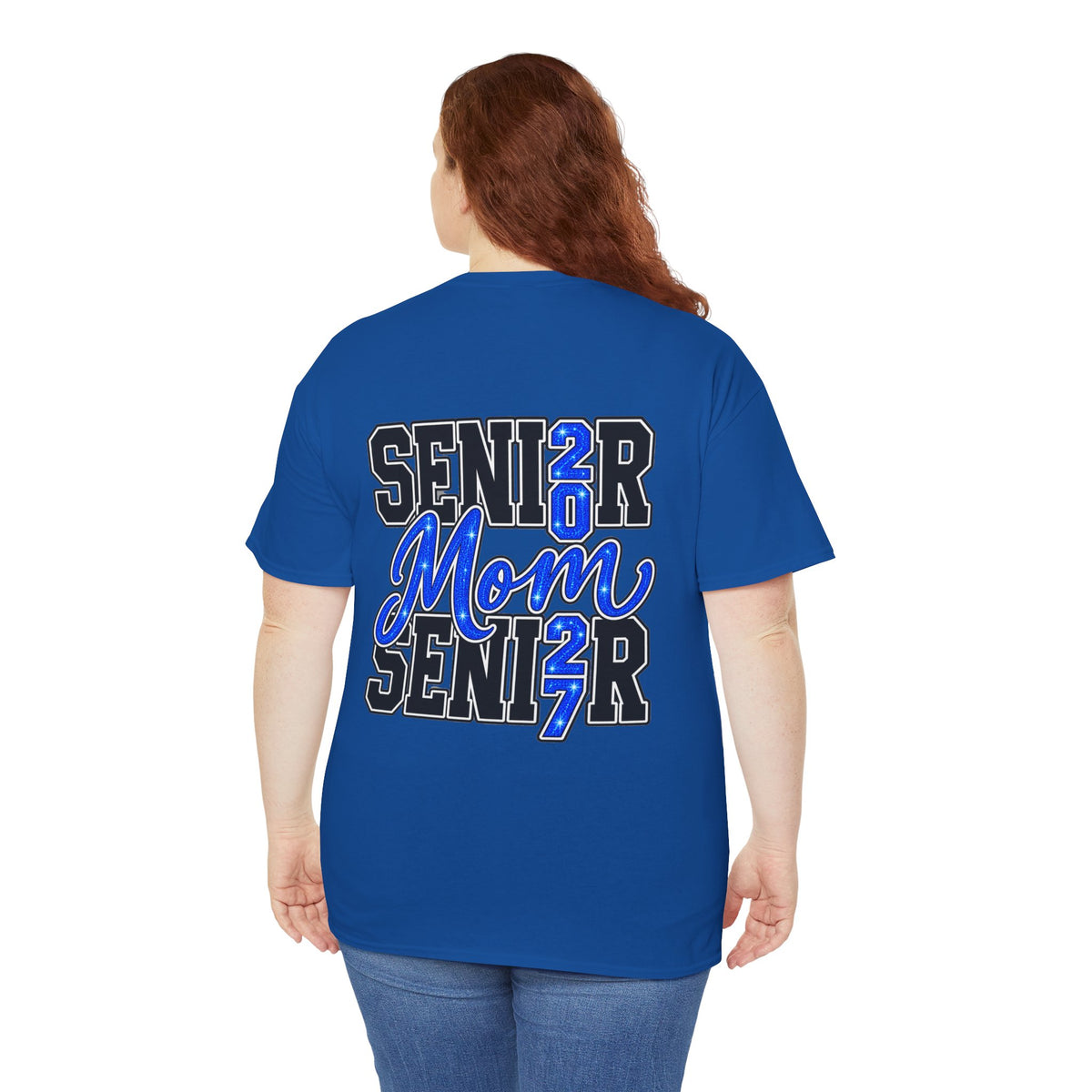Senior Mom 2027 T-Shirt — Back Print Proud Senior Parent Tee