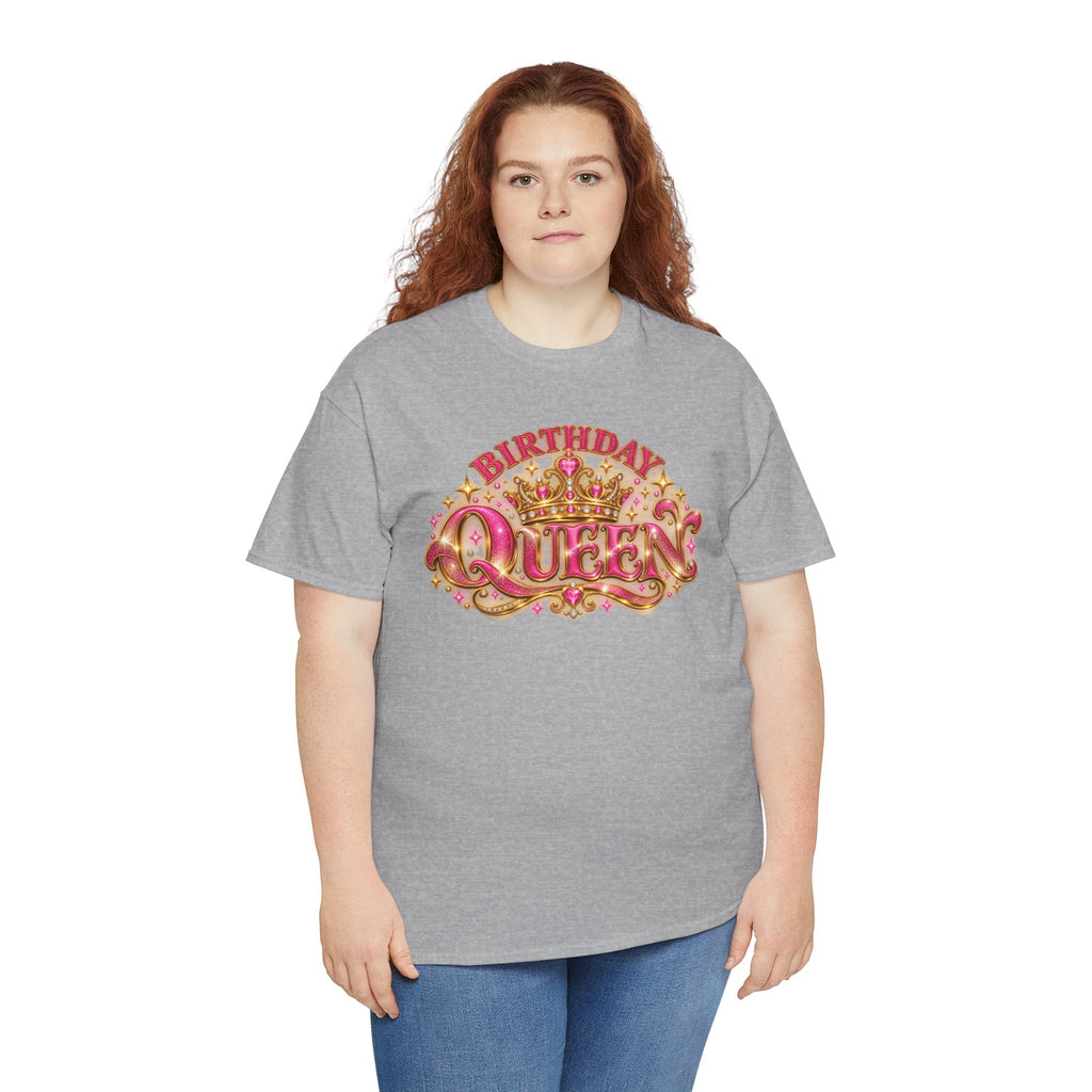 Birthday Queen Graphic T-Shirt | Pink & Gold Crown